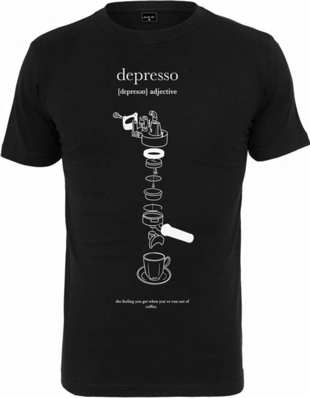 MisterTee Kurzarmshirt "MisterTee Herren Depresso Tee" günstig online kaufen