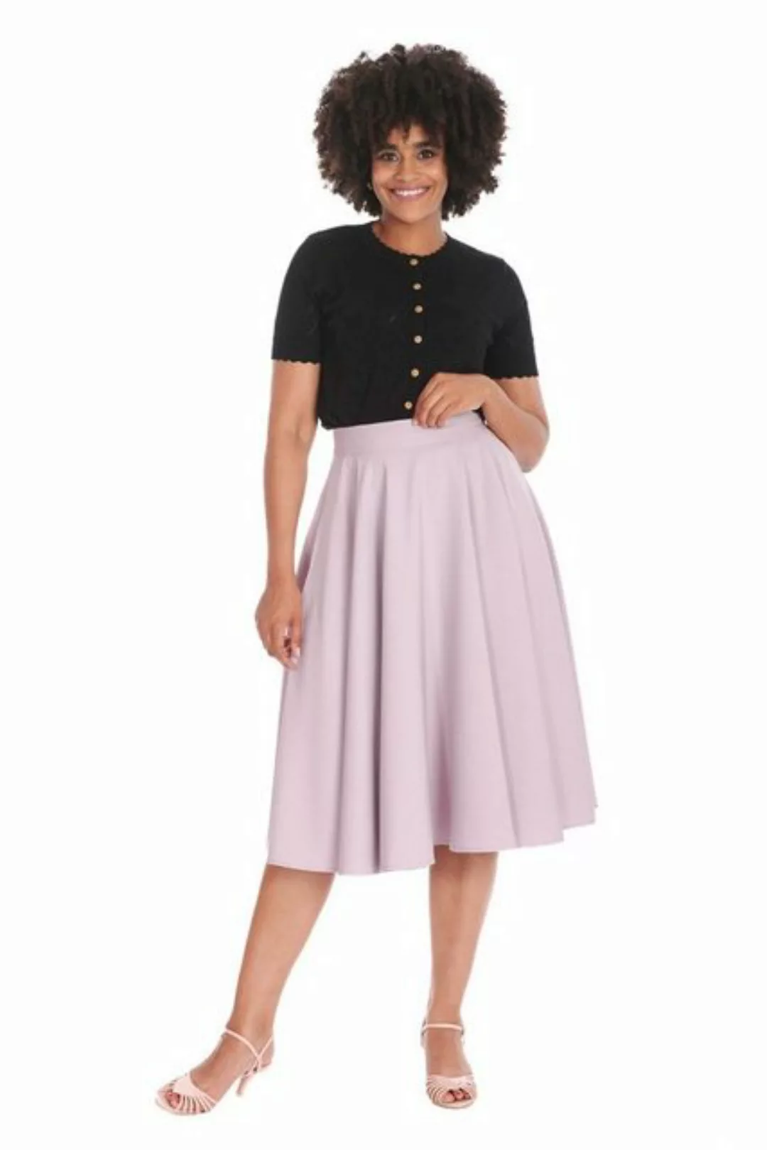 Banned A-Linien-Rock Sway Swing Lila Retro Vintage Skirt günstig online kaufen