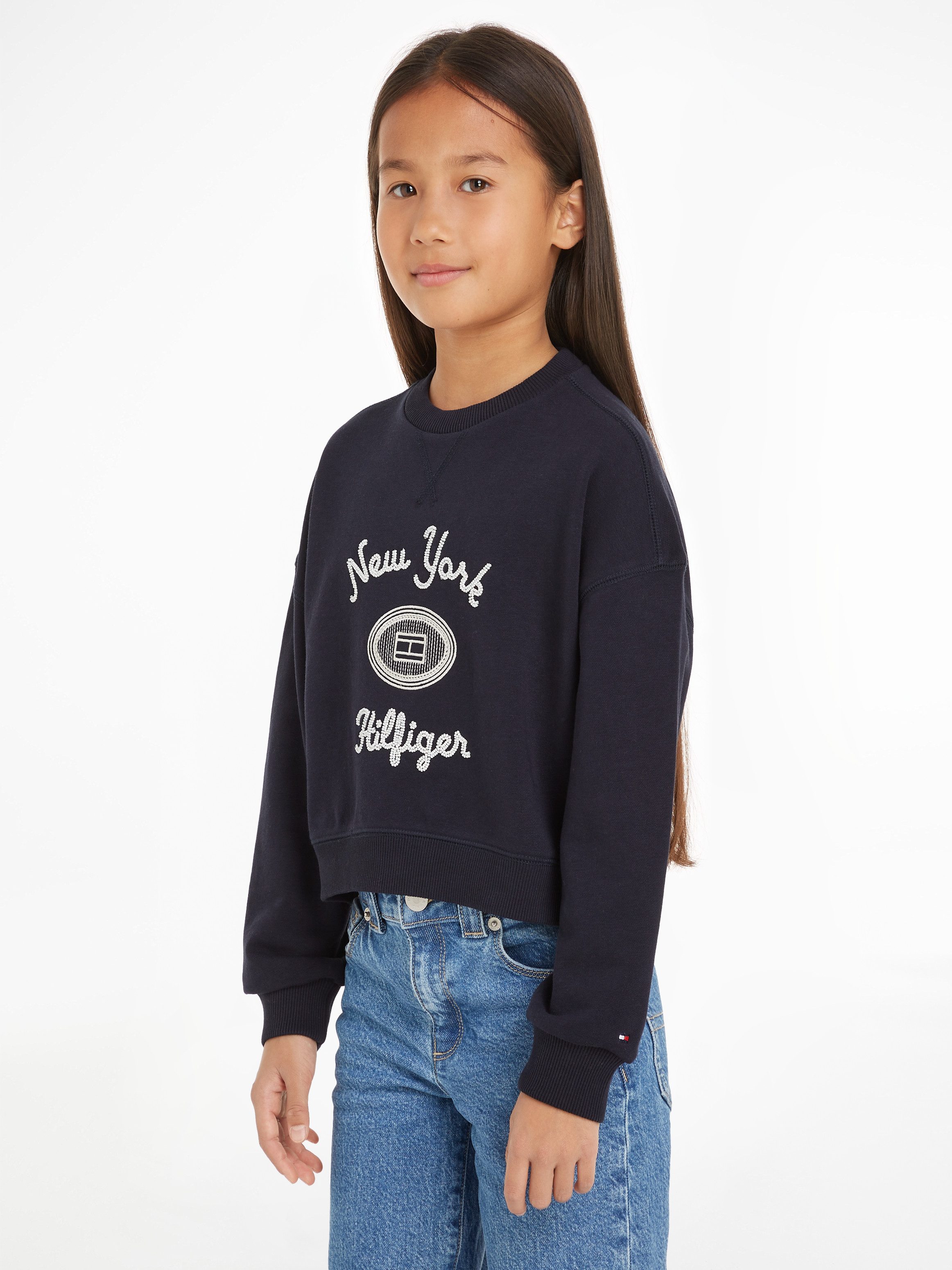 Tommy Hilfiger Langarmshirt HILFIGER NY EMBROIDERED günstig online kaufen