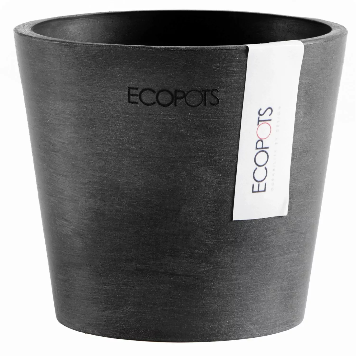 Ecopots Pflanztopf Amsterdam Mini Dunkelgrau 10,5 cm günstig online kaufen