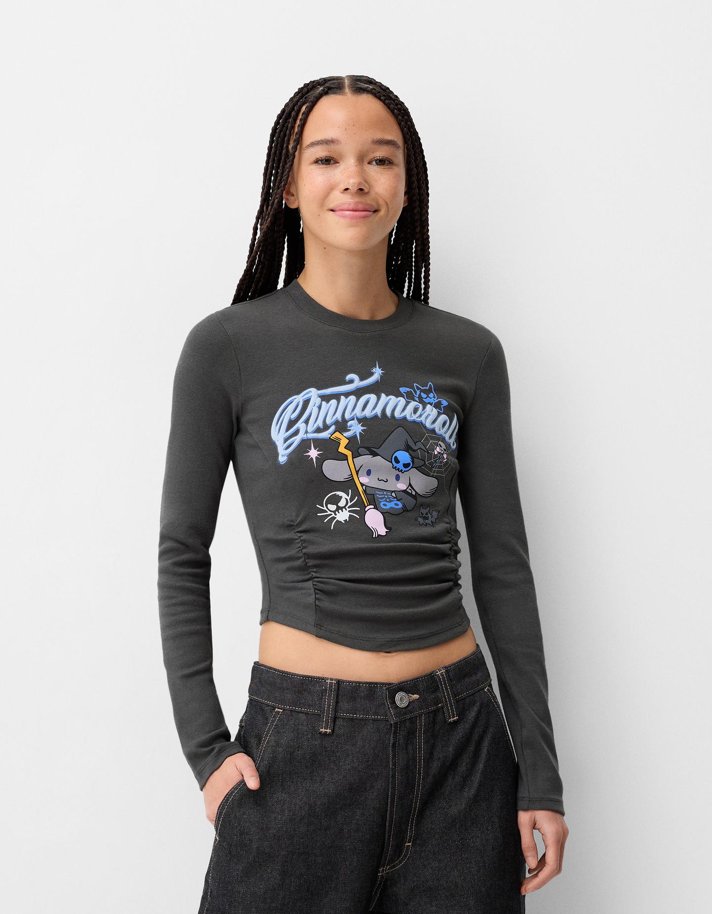 Bershka Langarmshirt Cinnamoroll Mit Langen Ärmeln Und Print Damen 10-12 Gr günstig online kaufen