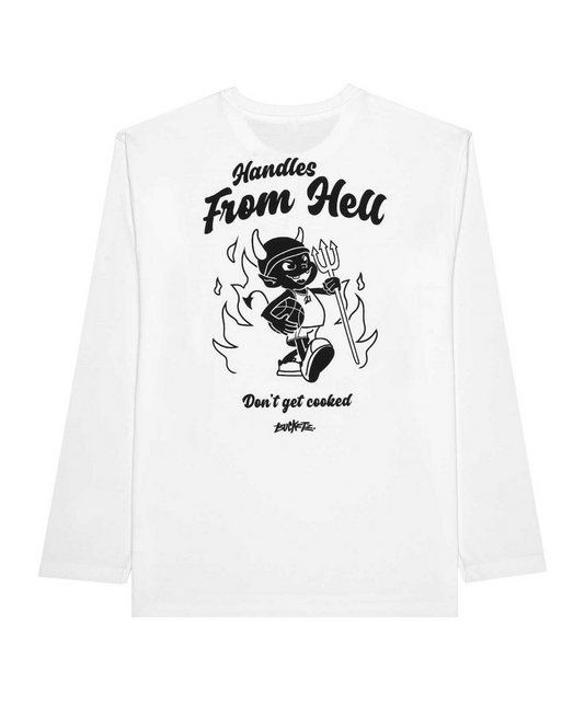 Bucketz Sweatshirt Bucketz Handles From Hell Sweatshirt Weiß Baumwolle günstig online kaufen