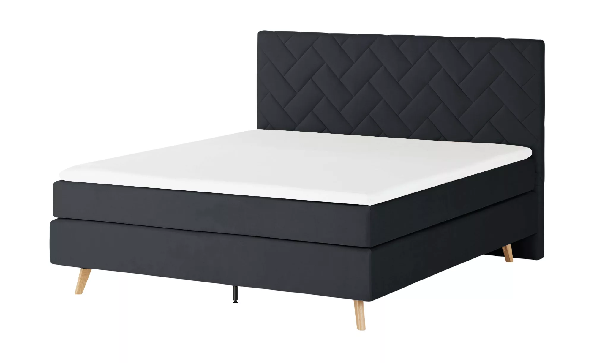 Boxspringbett  Weave ¦ schwarz ¦ Maße (cm): B: 180 H: 122 Betten > Boxsprin günstig online kaufen