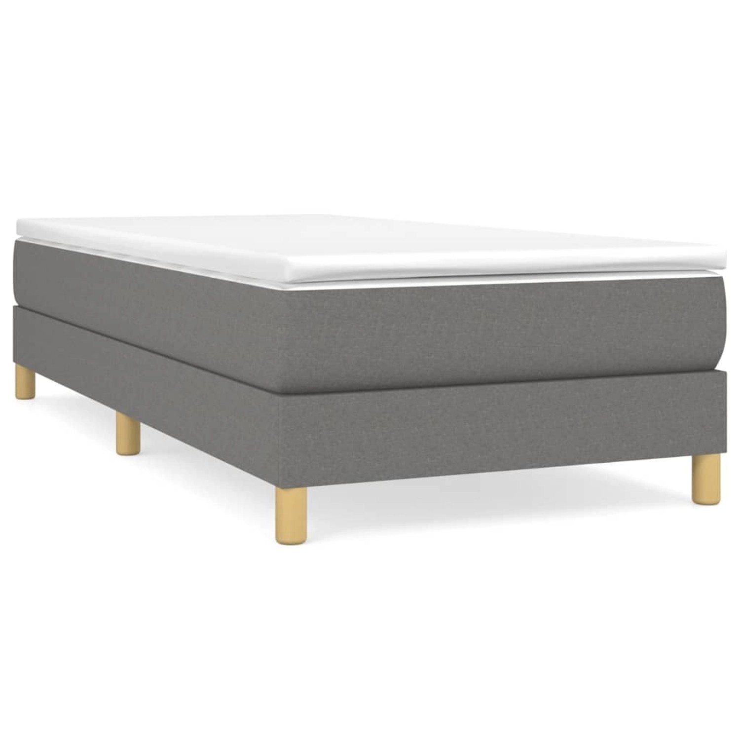 Vidaxl Boxspringbett Dunkelgrau 100x200 Cm Stoff günstig online kaufen