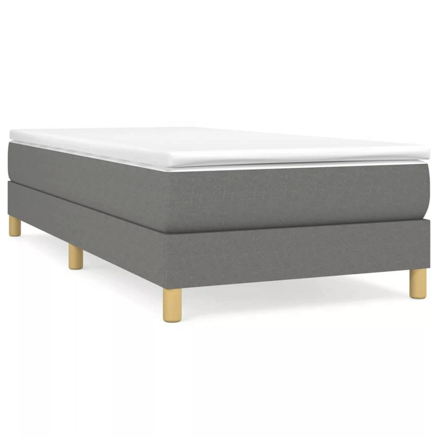 Vidaxl Boxspringbett Dunkelgrau 100x200 Cm Stoff günstig online kaufen