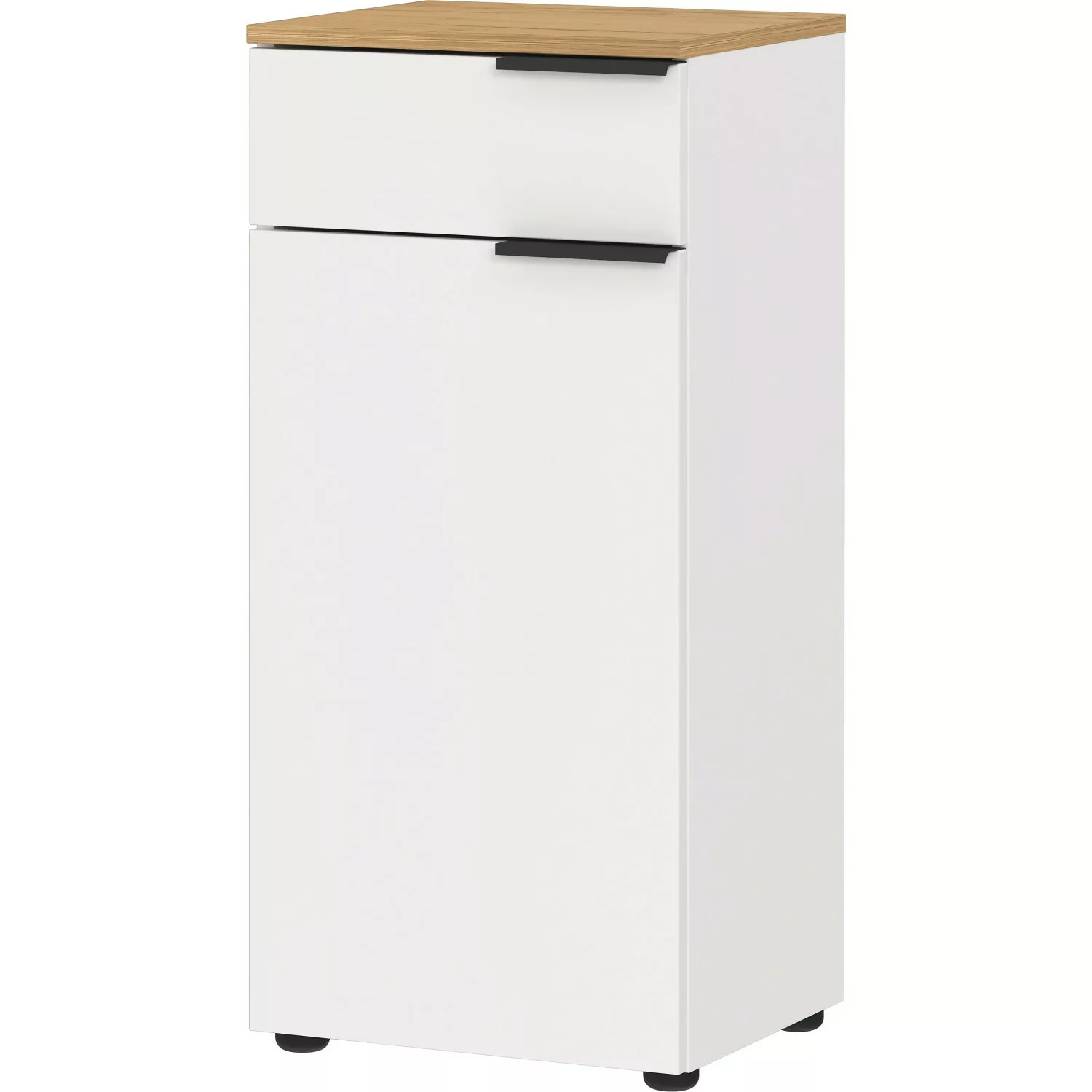 Germania Schrank 6005-633 Weiß/Eiche 39 cm x 85 cm x 34 cm FSC® günstig online kaufen