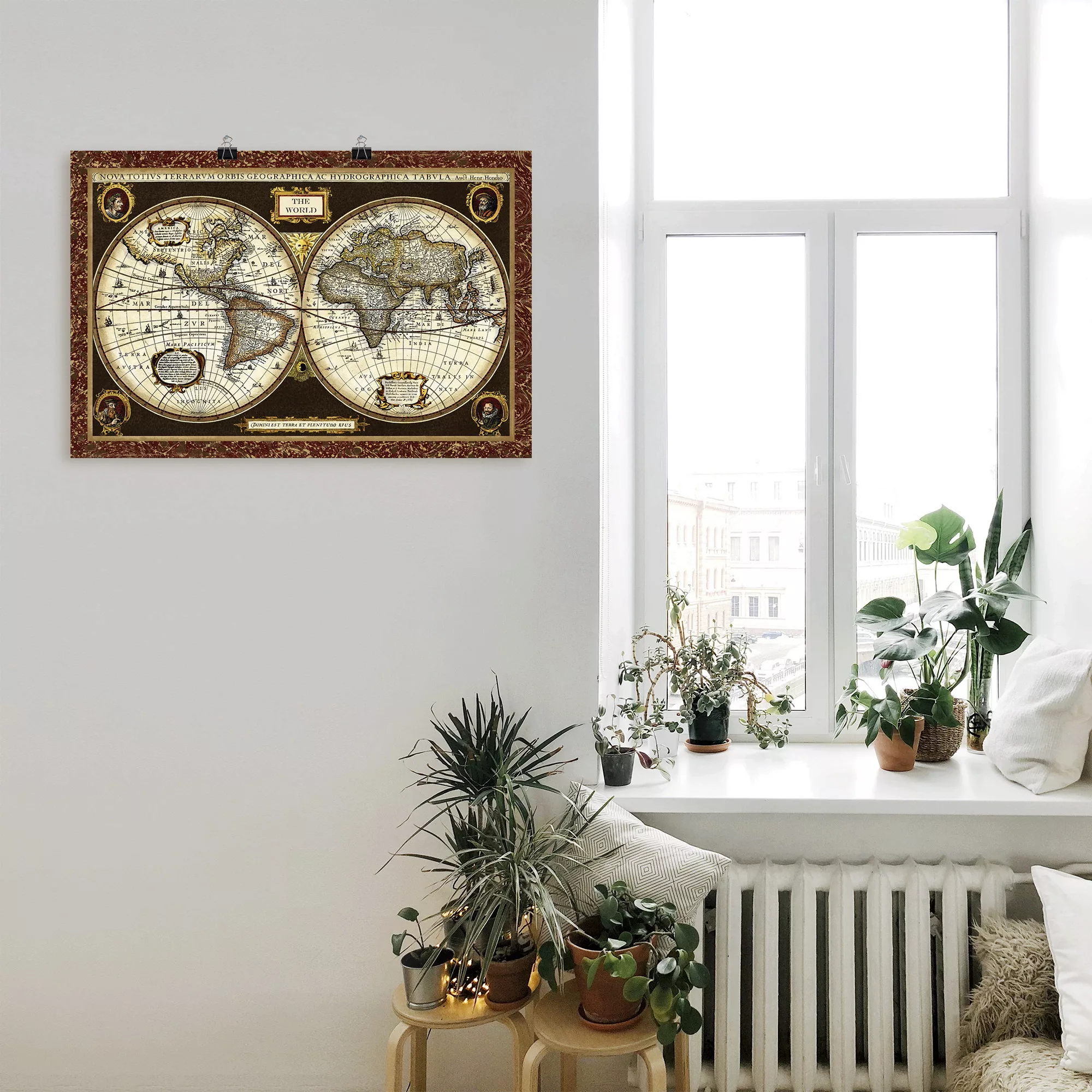 Artland Wandbild "Weltkarte", Landkarten, (1 St.), als Alubild, Outdoorbild günstig online kaufen