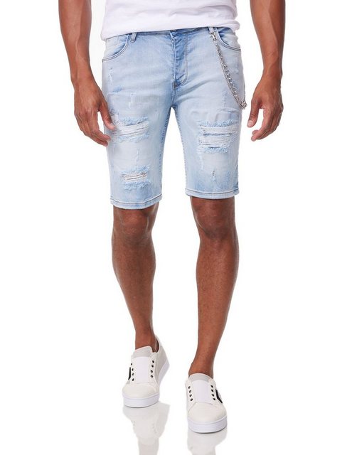 Denim House Jeansbermudas Herren Jeansshorts mit Stretch im Destroyed-Look günstig online kaufen