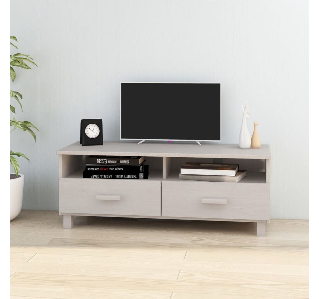 vidaXL TV-Schrank TV-Schrank Hellgrau 106x40x40 cm Massivholz Kiefer Lowboa günstig online kaufen