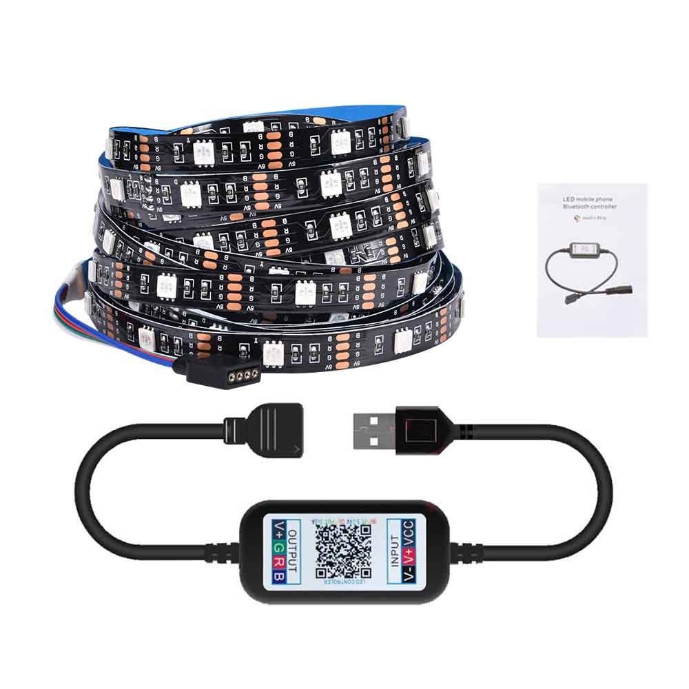 Rosnek LED-Streifen 1m-5m,5050 RGB,Musik Sync,USB App,Party günstig online kaufen