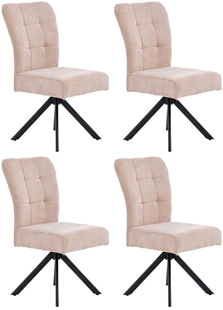 Jockenhöfer Gruppe Drehstuhl "Becky (Set, 4 St.)", (Set), 4 St., Chenille, günstig online kaufen