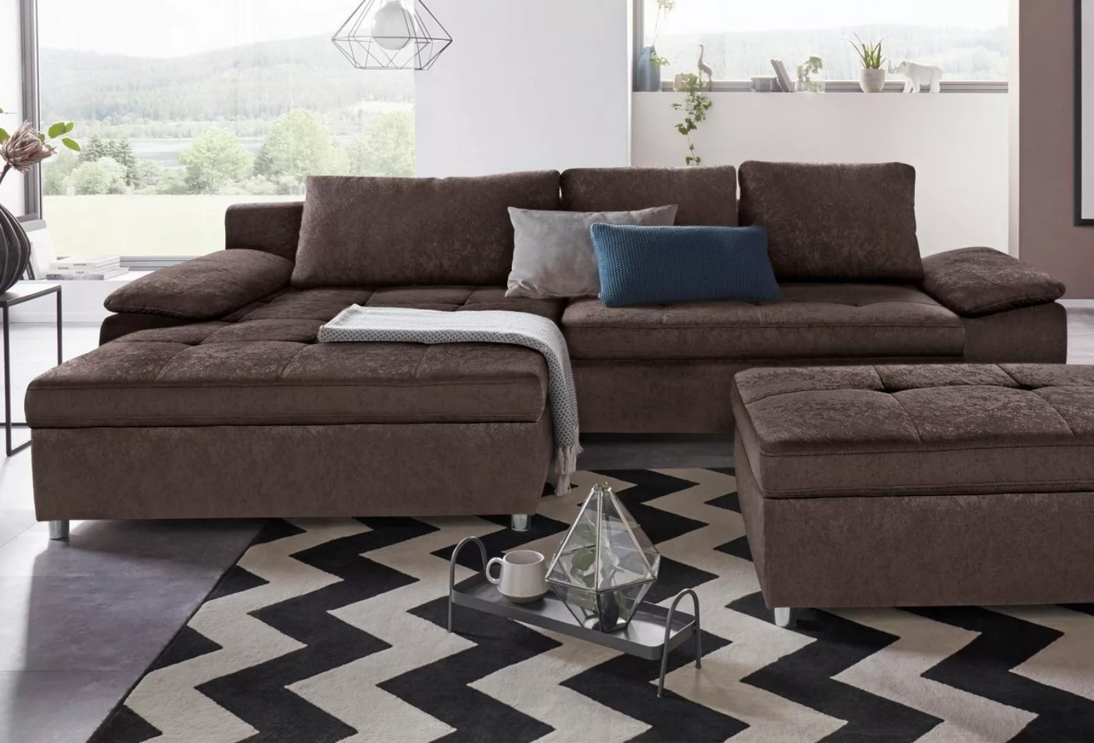 sit&more Ecksofa Labene L-Form, wahlweise mit Bettfunktion und Bettkasten, günstig online kaufen