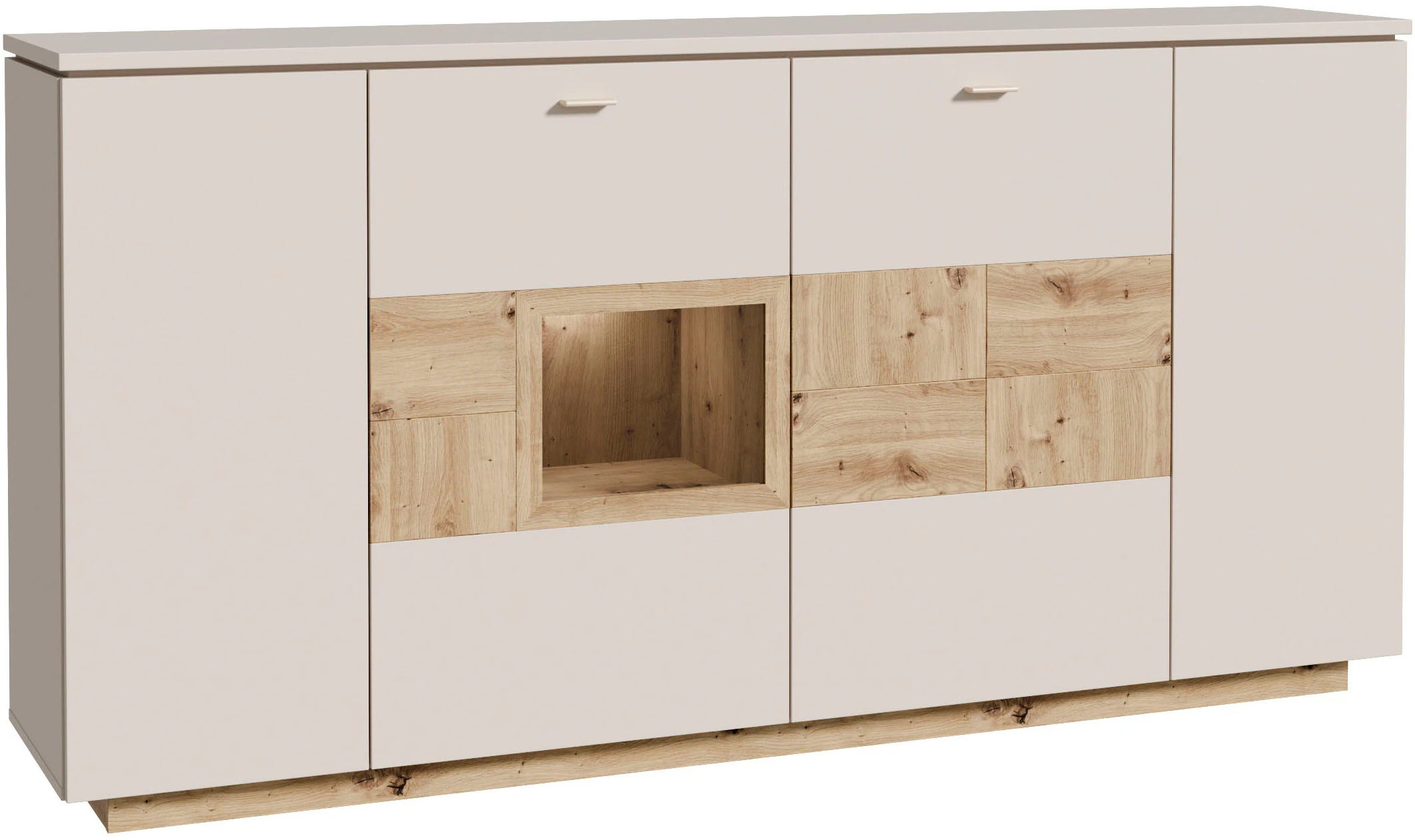 FORTE Highboard "Louoto", Sideboard, Metallgriffe, Stauraum, Soft Close, Hö günstig online kaufen