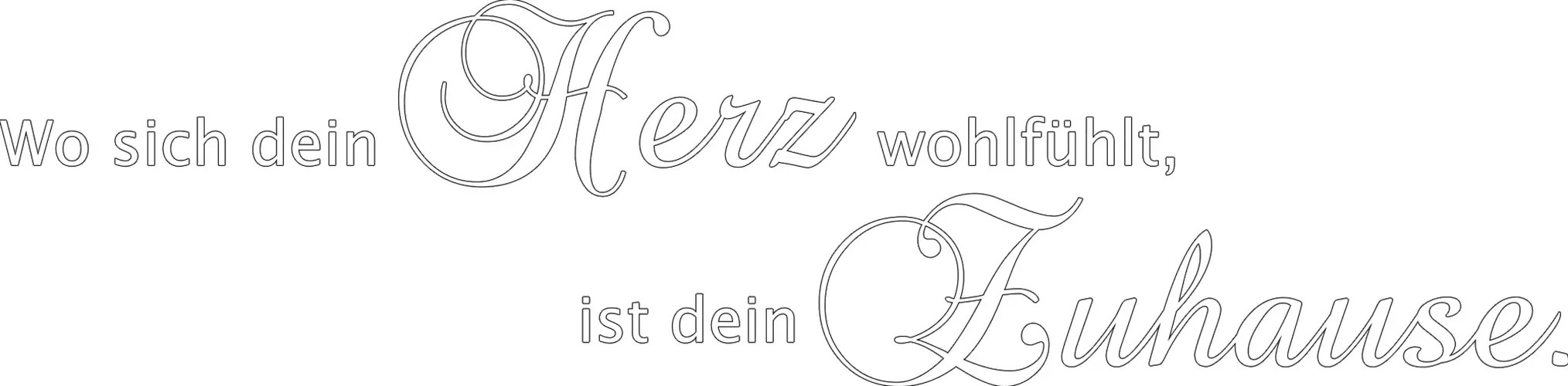 my home Wandspruch "Wo sich dein Herz wohlfühlt, ist dein Zuhause", (1 St.) günstig online kaufen