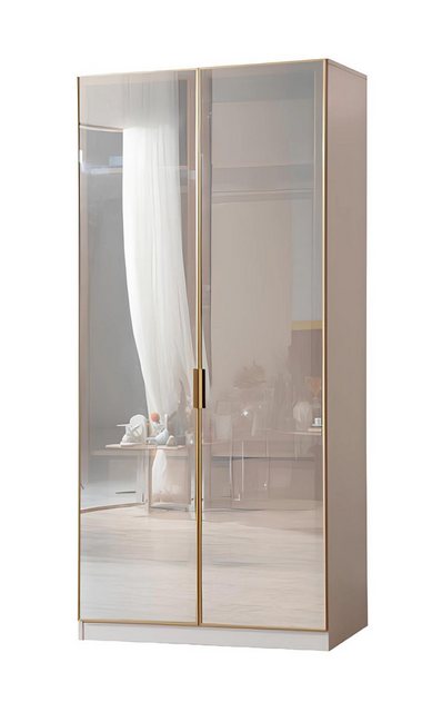 JVmoebel Kleiderschrank Elegant Beige Kleiderschrank Modern 2 Türen Schrank günstig online kaufen