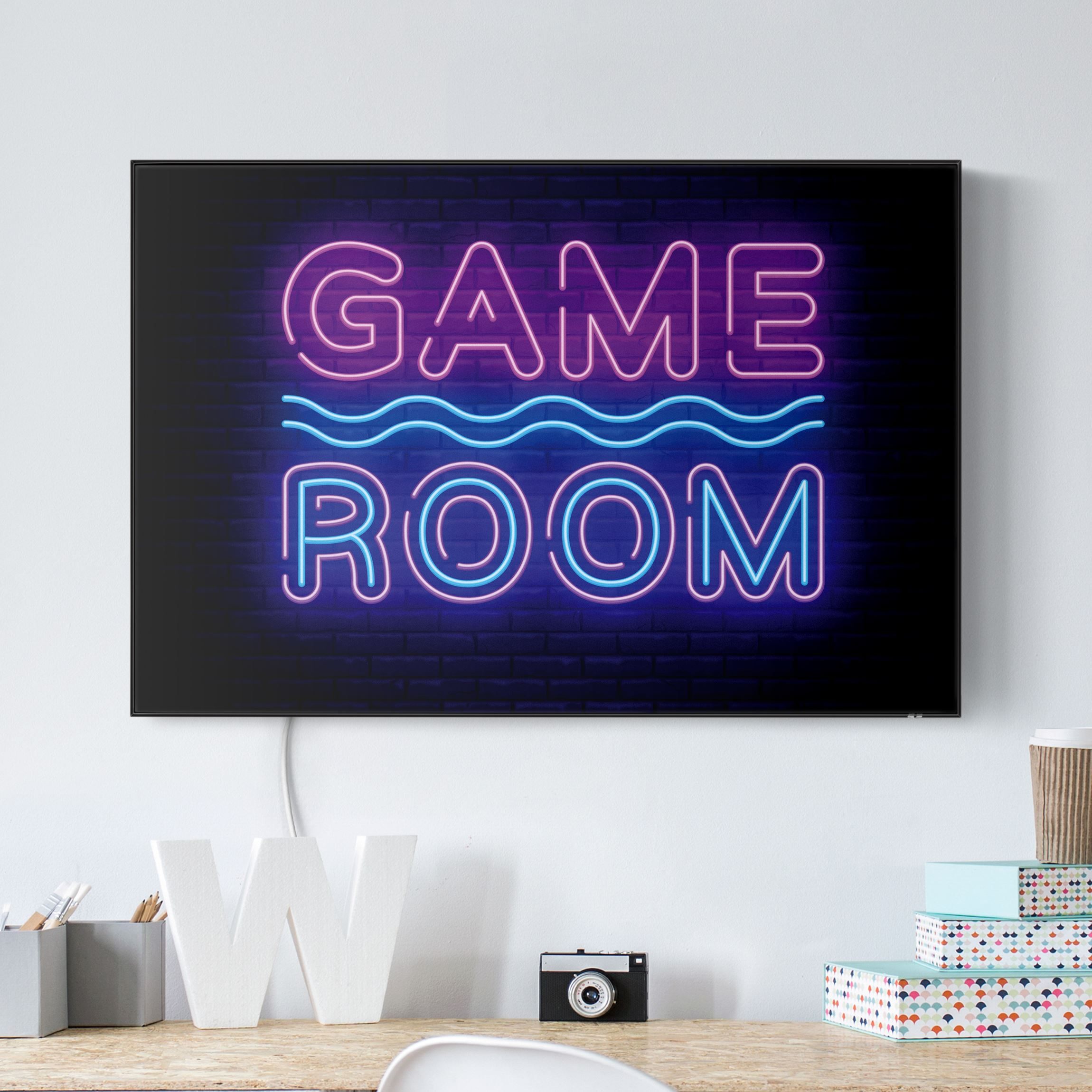 LED-Wechselbild Neon Schrift Game Room günstig online kaufen