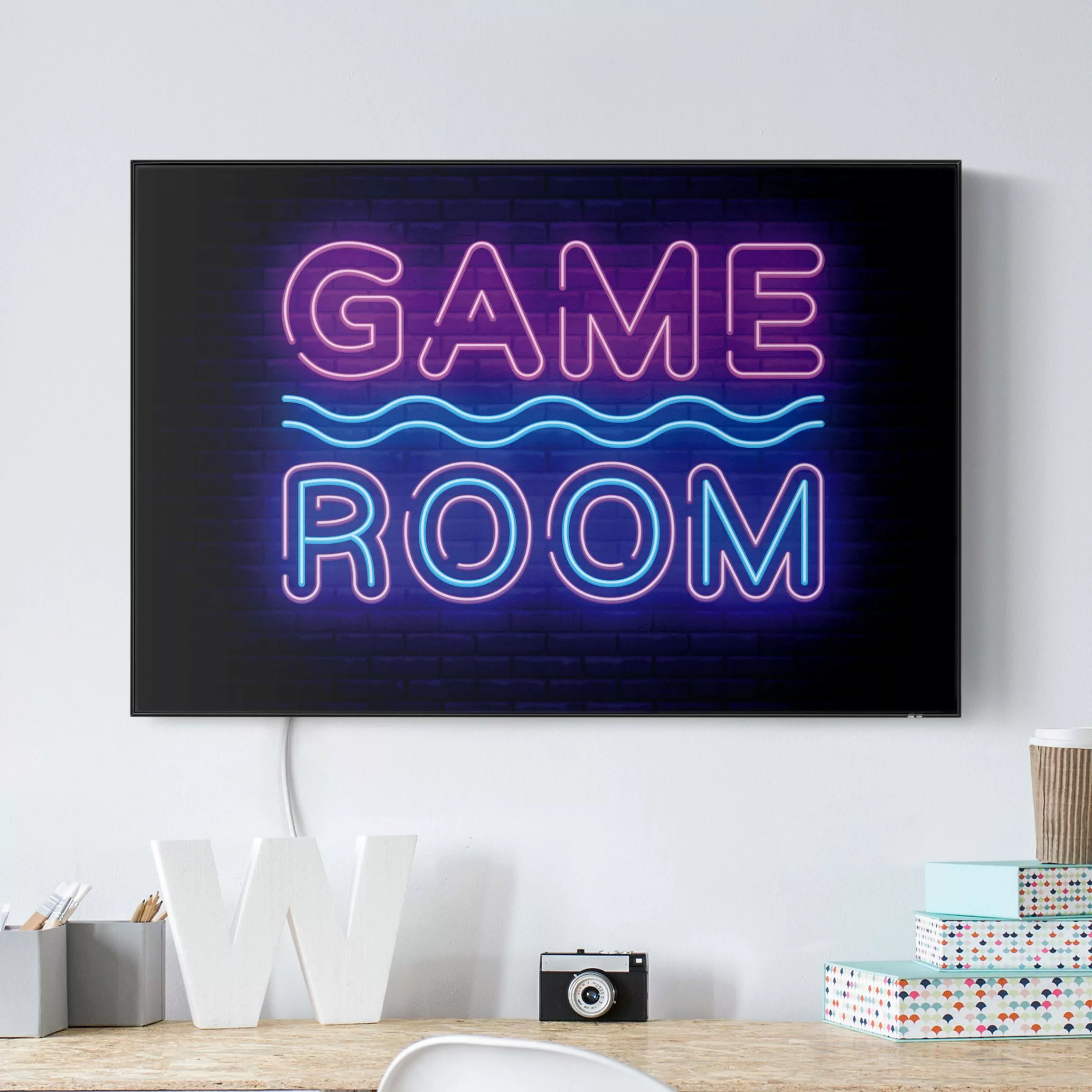 LED-Wechselbild Neon Schrift Game Room günstig online kaufen