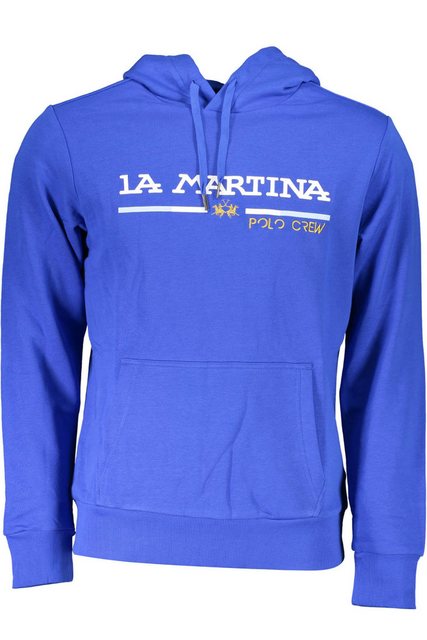 La Martina Sweatshirt Blaues Herren-Sweatshirt mit Kapuze, Stickerei & günstig online kaufen