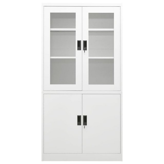 vidaXL Aktenschrank Büroschrank Weiß 90x40x180 cm Stahl günstig online kaufen