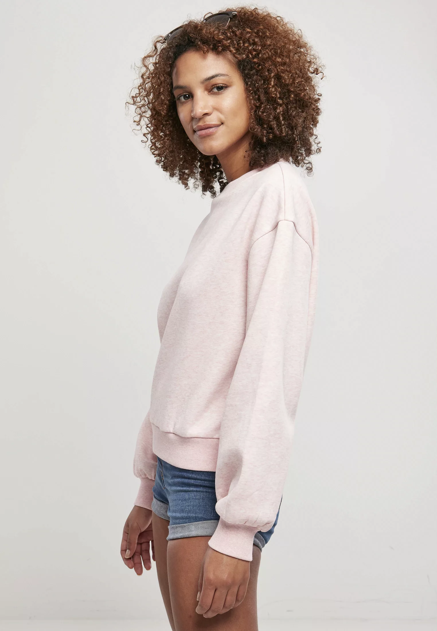 URBAN CLASSICS Sweater "Urban Classics Damen Ladies Oversized Color Melange günstig online kaufen