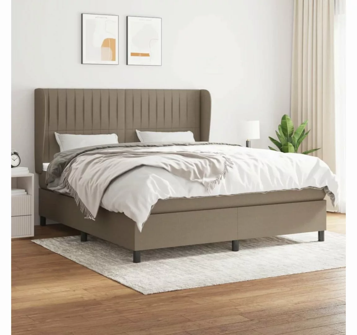 vidaXL Boxspringbett Bett Boxspringbett mit Matratze & Topper Stoff verschi günstig online kaufen