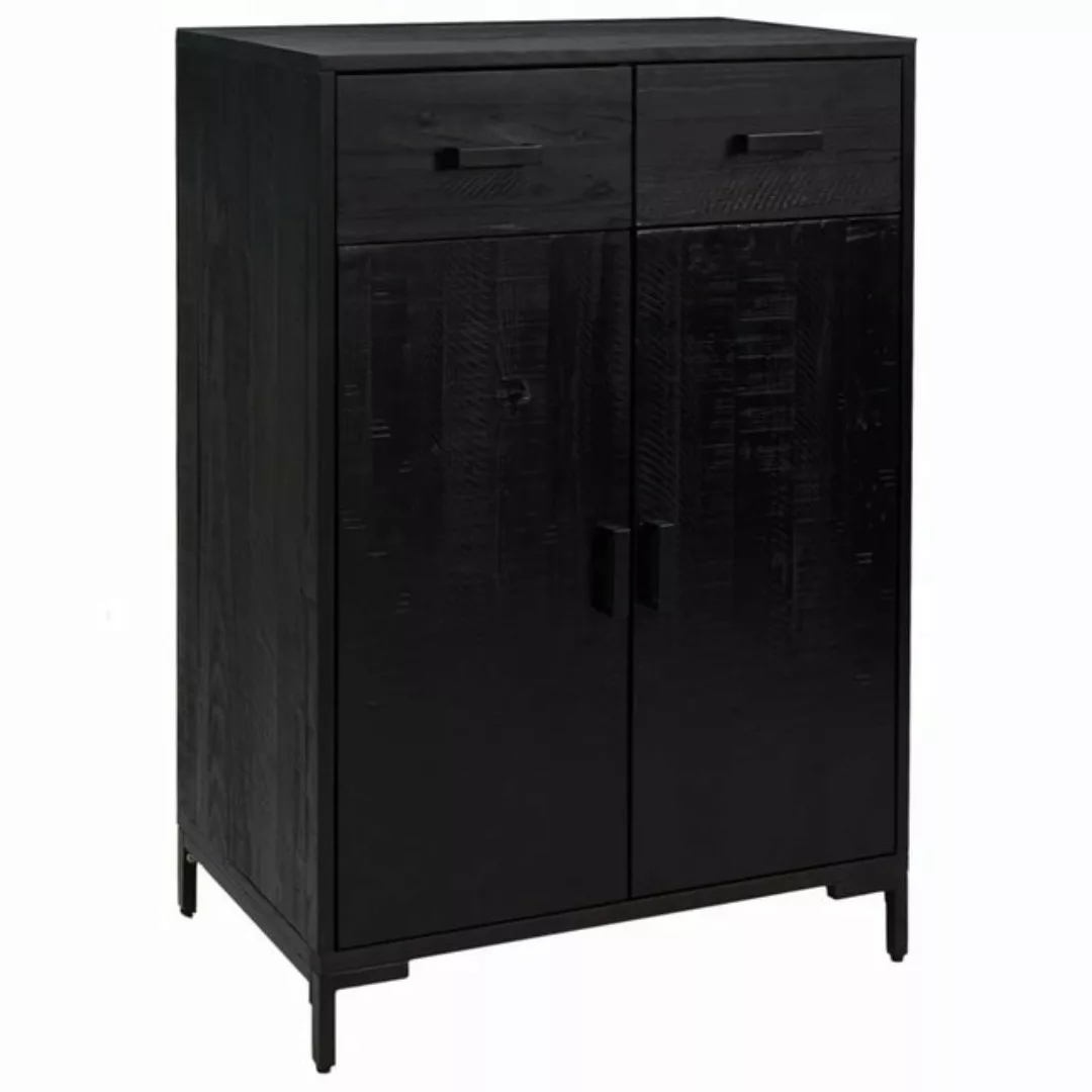 vidaXL Schuhschrank Schuhschrank Schwarz 75x40x110 cm Massivholz Kiefer Rec günstig online kaufen