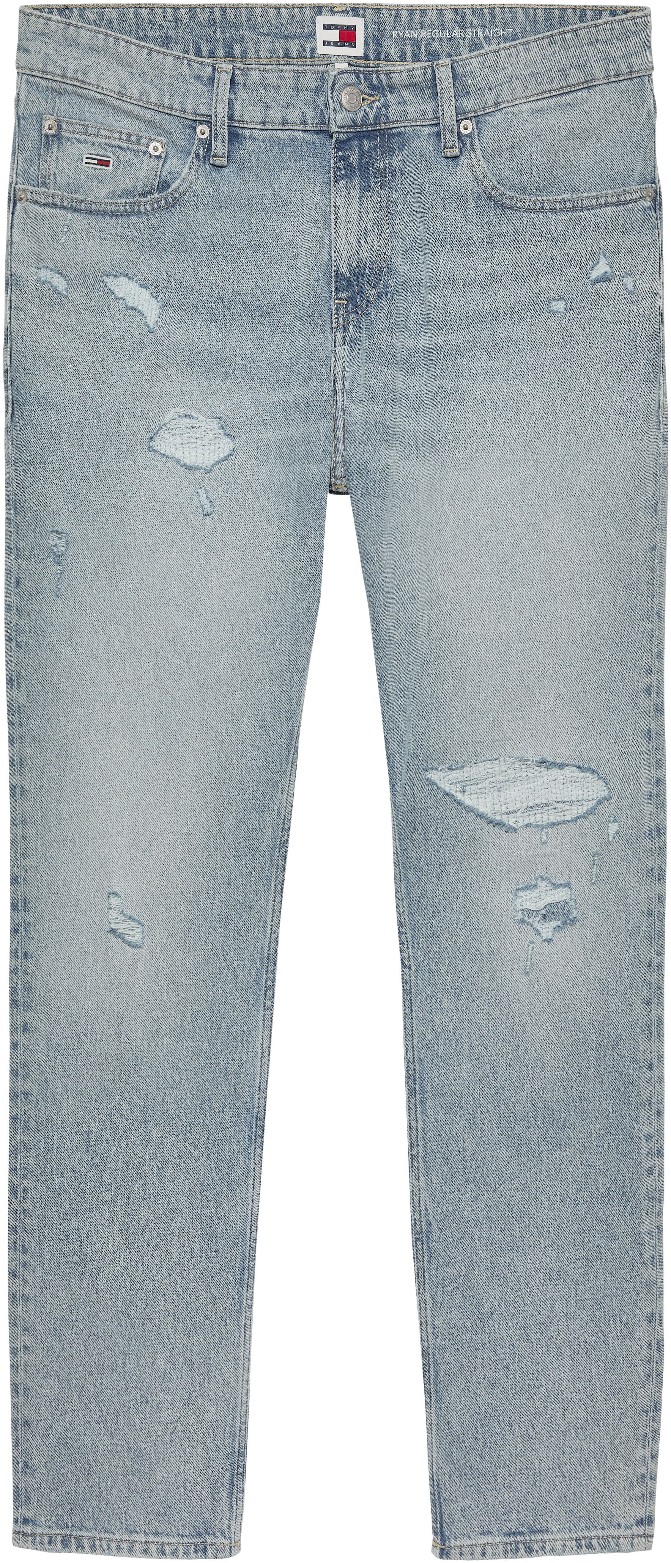 Tommy Jeans Straight-Jeans "Ryan Regular Straight", mit Used-Effekten günstig online kaufen