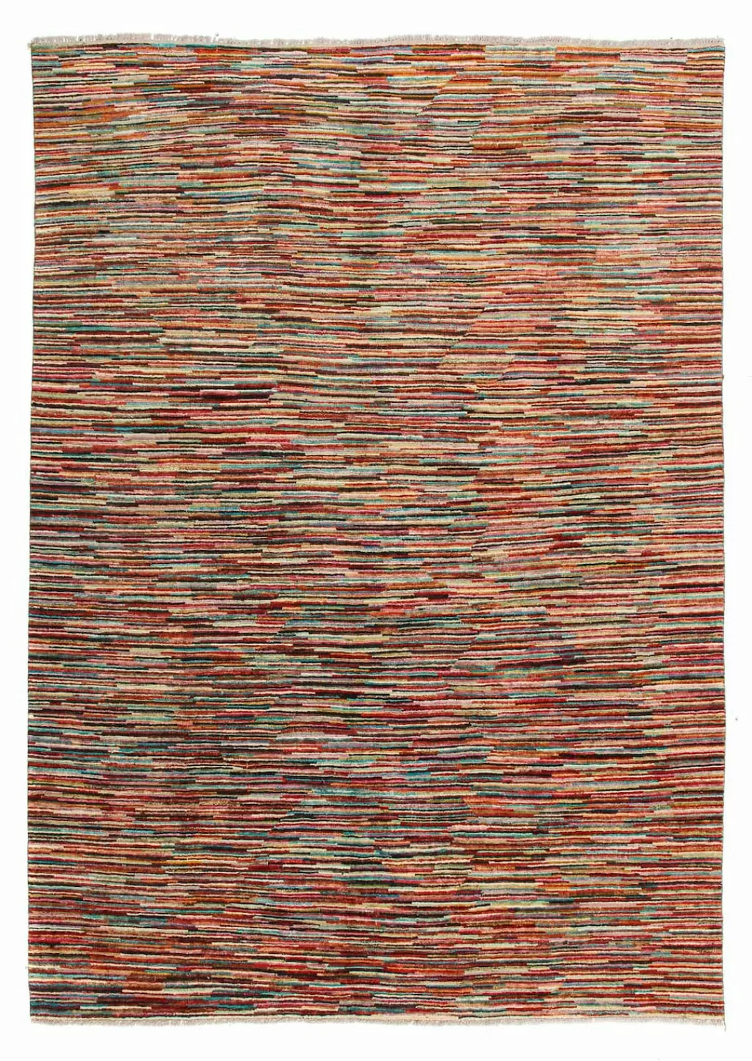 morgenland Wollteppich »Streifen Multicolore 288 x 200 cm«, rechteckig, Han günstig online kaufen