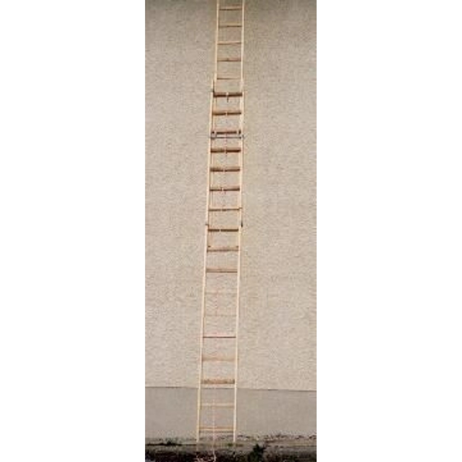 PROREGAL Seilzugleiter 2 x 14 Sprossen 4,1 m Länge Ohne Traverse Braun Holz günstig online kaufen