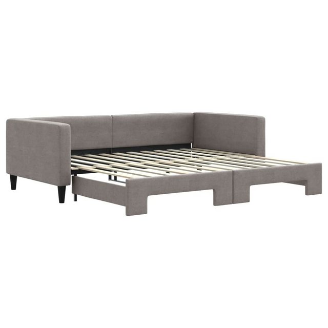 vidaXL Gästebett Gästebett Tagesbett Ausziehbar Taupe 100x200 cm Stoff Bett günstig online kaufen