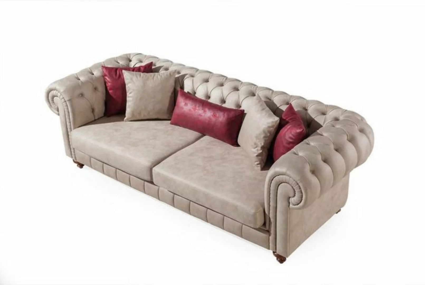 JVmoebel Chesterfield-Sofa, Chesterfield Sofa Couch Garnitur Sitzgruppe Pol günstig online kaufen