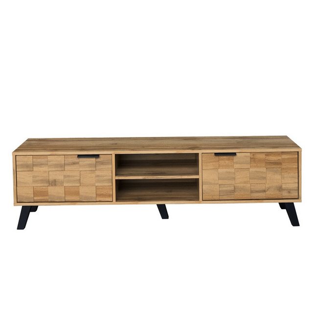 IDEASY TV-Schrank TV-Board mit geschnitztem Design, TV-Schrank mit Holzmase günstig online kaufen