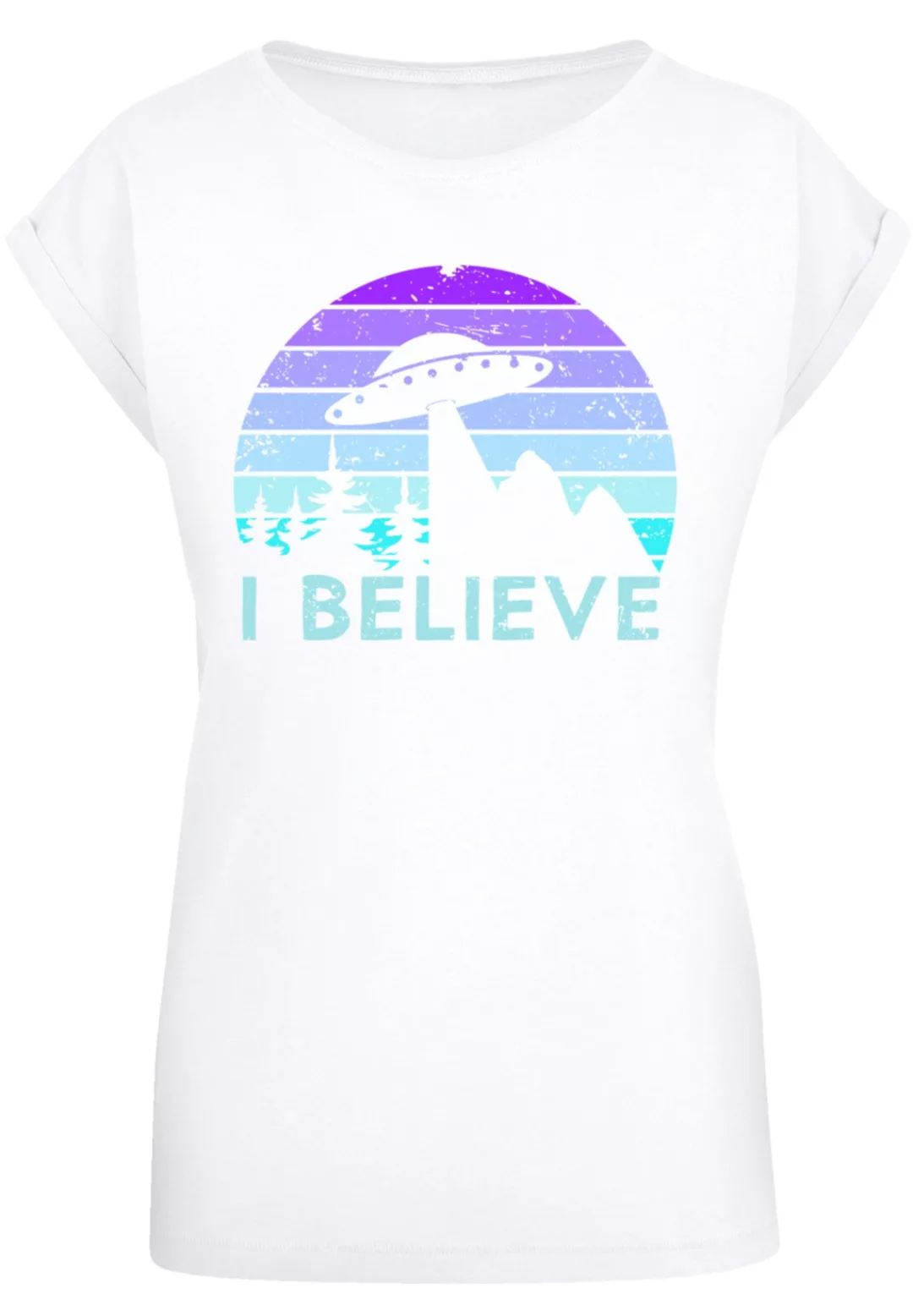 F4NT4STIC T-Shirt "I BELIEVE UFO Alien Raumschiff Retro", Premium Qualität günstig online kaufen