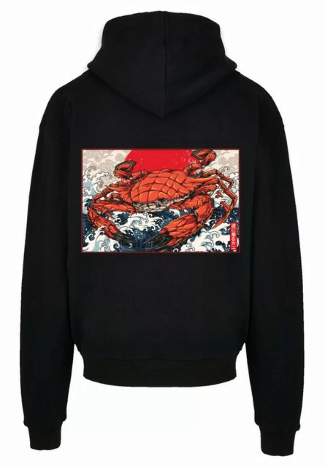 F4NT4STIC Kapuzenpullover Crab Kanji Japan Print günstig online kaufen