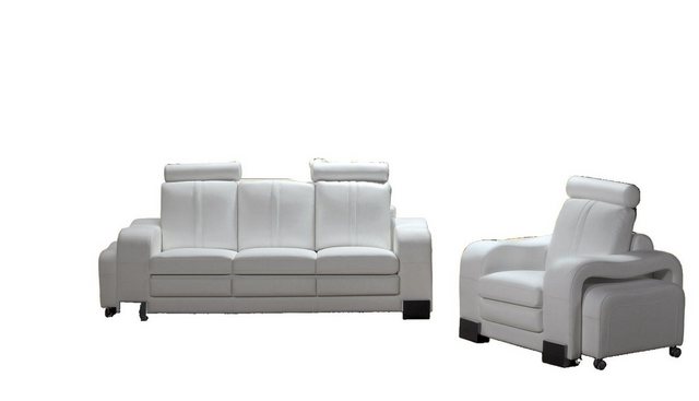 JVmoebel Sofa Sofagarnitur Couch 3+2+1 Set Polster Leder Wohnzimmer Sitz 33 günstig online kaufen