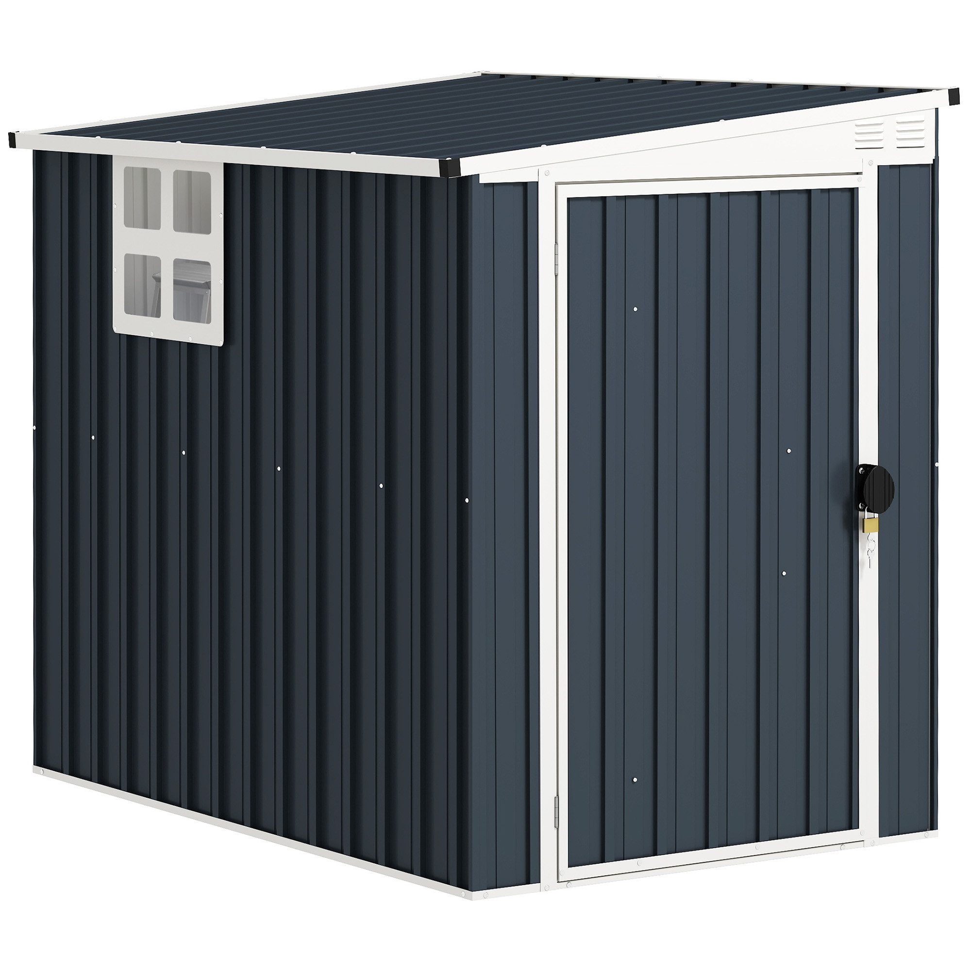 Outsunny Gerätehaus 2,6m², mit Pultdach, Fenster, günstig online kaufen