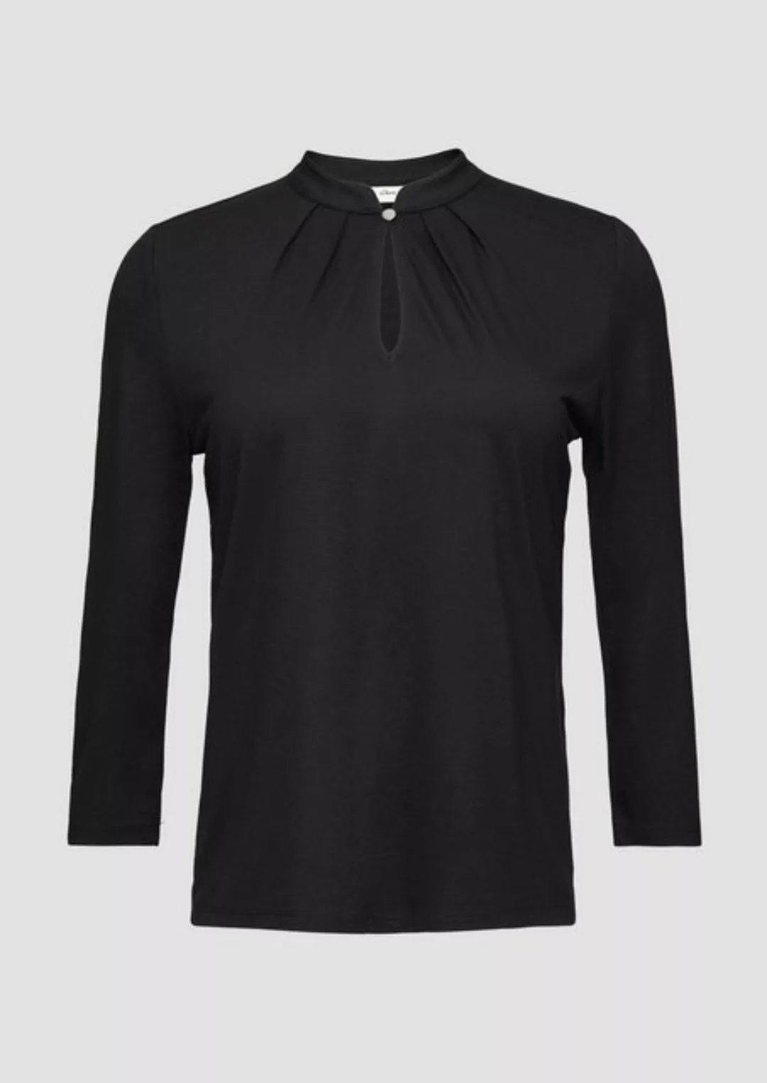 s.Oliver BLACK LABEL 3/4-Arm-Shirt T-Shirt mit 3/4-Arm aus Viskosemix günstig online kaufen