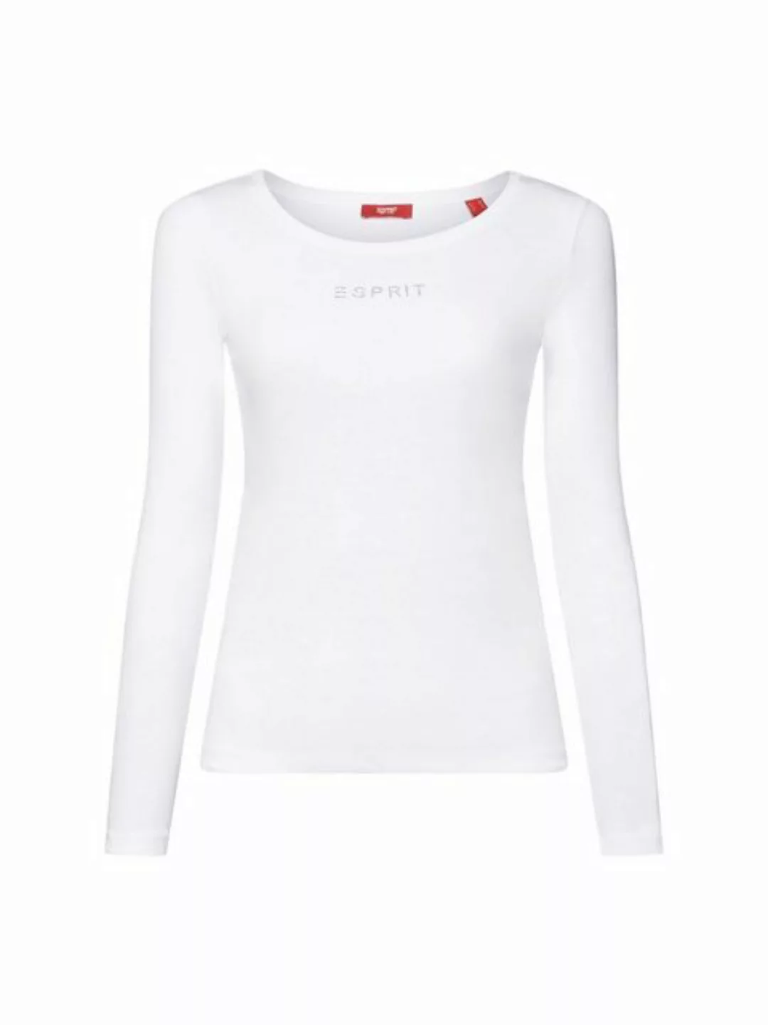 Esprit Langarmshirt Longsleeve aus Bio-Baumwolle mit Logo (1-tlg) günstig online kaufen