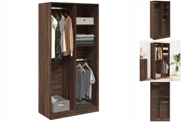 vidaXL Kleiderschrank Kleiderschrank Braun Eiche-Optik 100x50x200 cm Holzwe günstig online kaufen