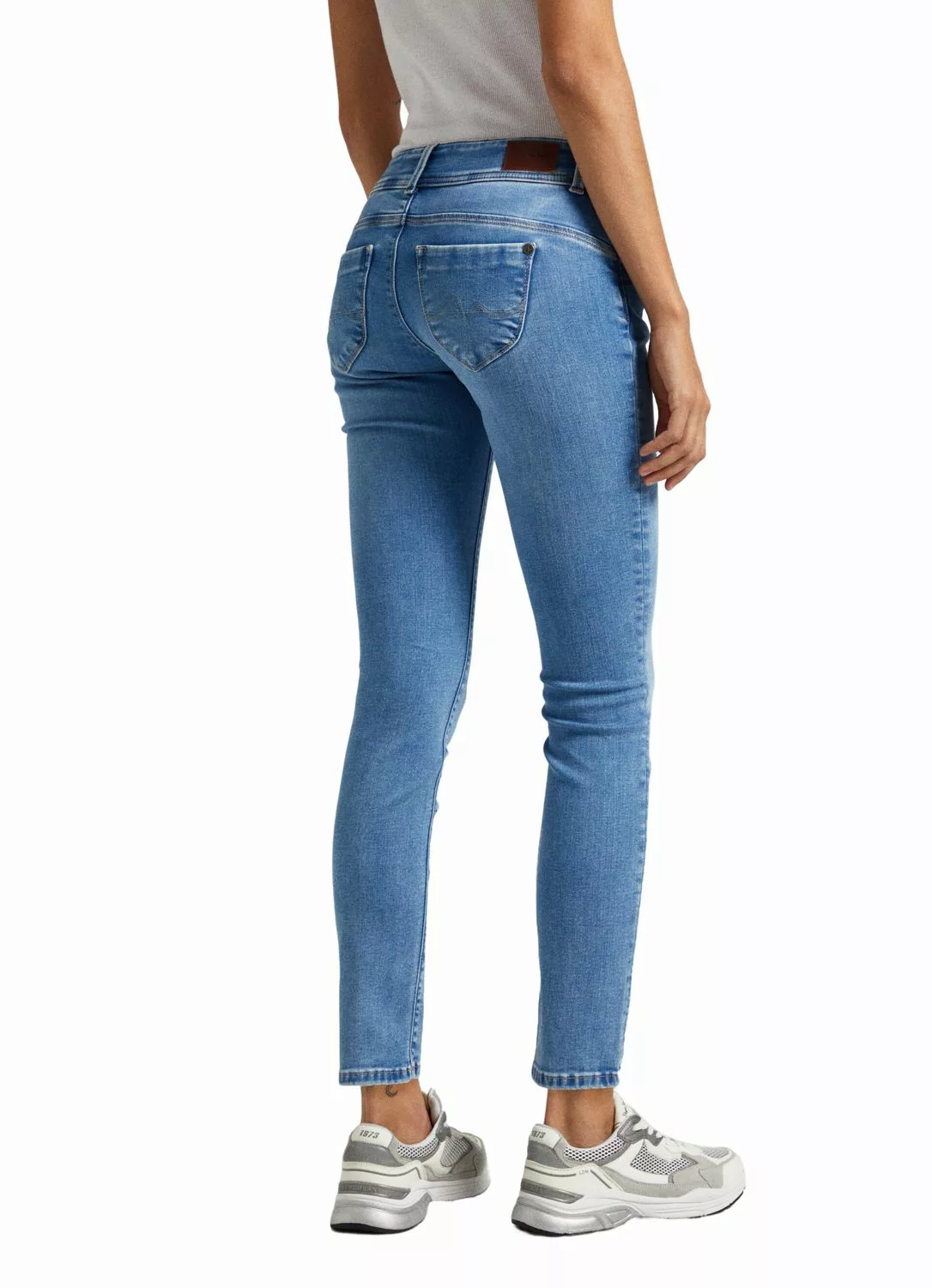 Pepe Jeans Damen Jeans SLIM JEANS LW - Slim Fit - Blau - Light Powerflex Wi günstig online kaufen