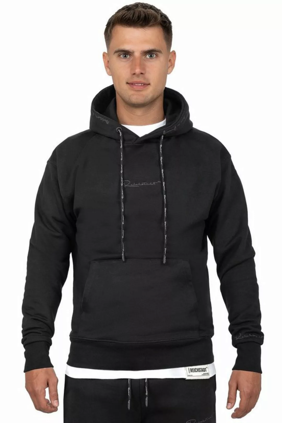 Reichstadt Kapuzenpullover Casual Basic Hoodie 23RS034 Black XL mit Elegant günstig online kaufen