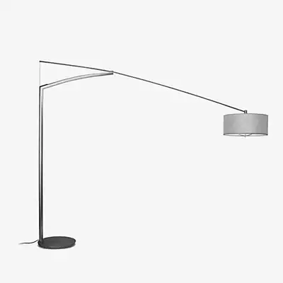 Vibia Balance Bogenleuchte, Chrom - Schirm Aluminium - 260 cm günstig online kaufen