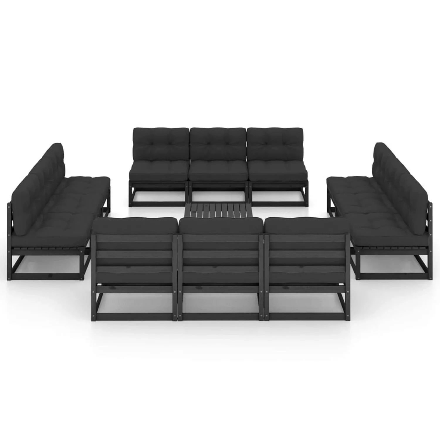 13-tlg. Garten-lounge-set Mit Kissen Massivholz Kiefer günstig online kaufen