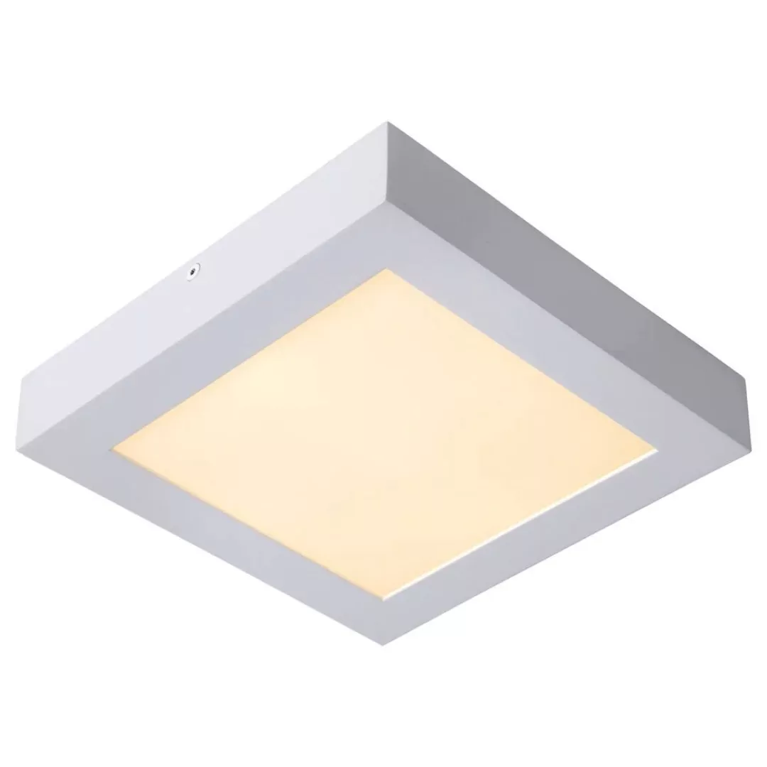 LED Deckenleuchte Brice in Weiß 22W 3000K 1186lm IP44 220mm eckig günstig online kaufen