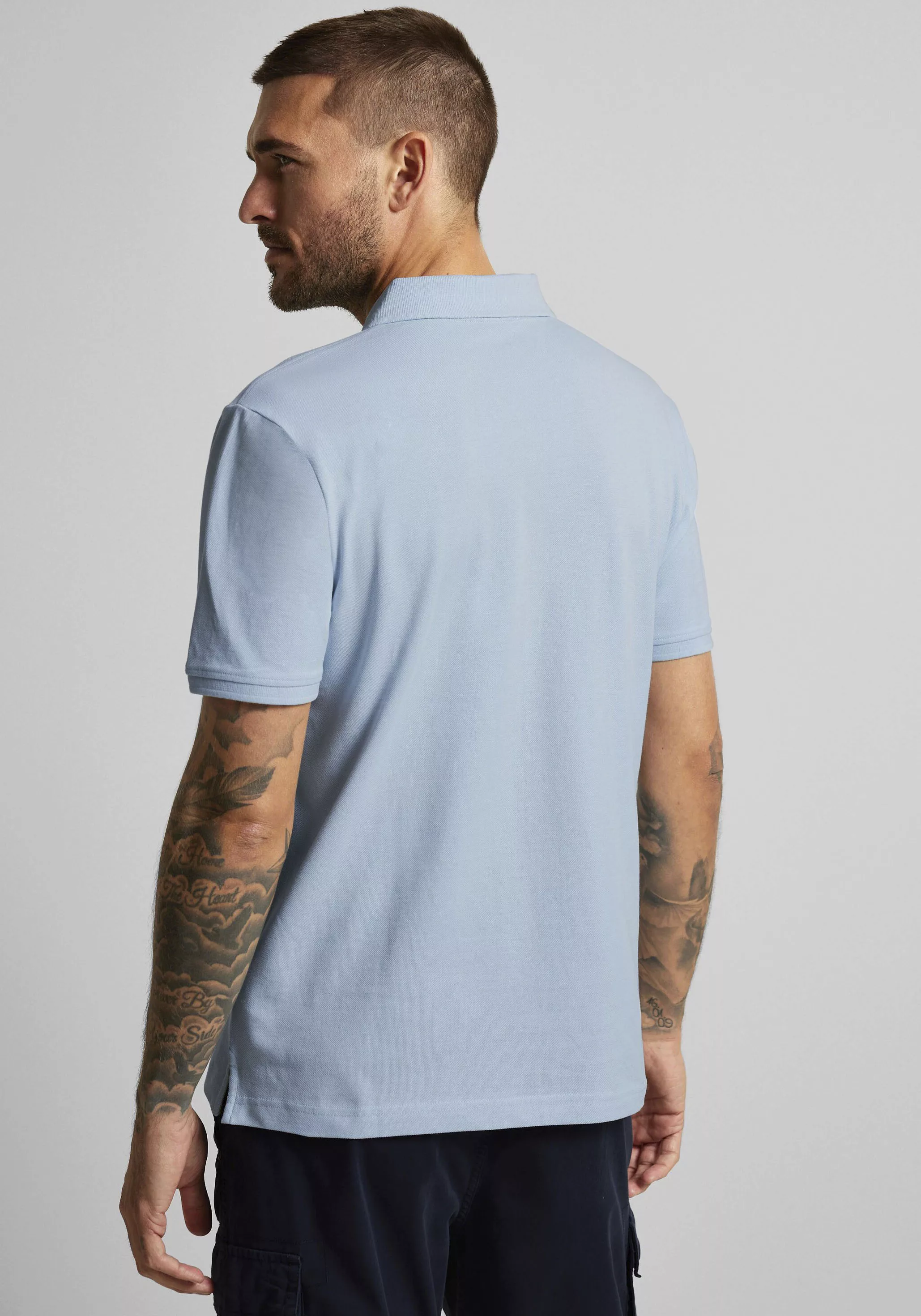 STREET ONE MEN Poloshirt, mit Stickdetail auf der Brust günstig online kaufen