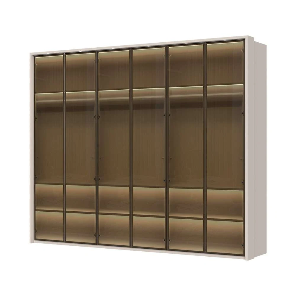 Places of Style Drehtürenschrank "Opera Parsol-Glastüren, LED-Glasbodenbele günstig online kaufen