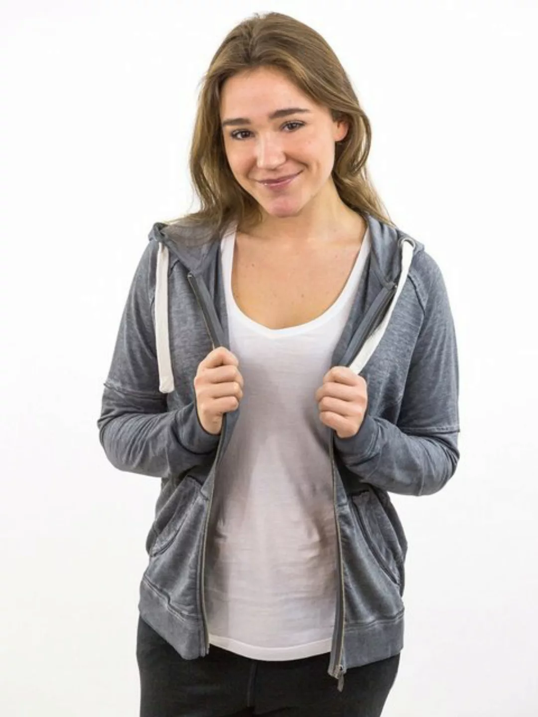 DAILY´S Kapuzenshirt KALLIE: Damen Oversize Sweatjacke günstig online kaufen