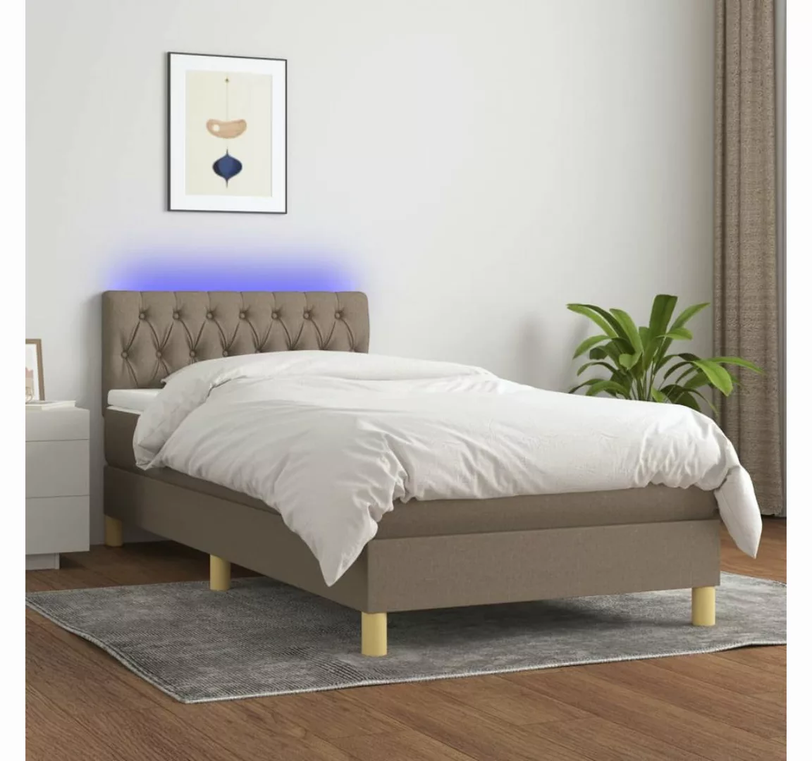 vidaXL Boxspringbett Bett Boxspringbett komplett mit Matratze & LED Stoff ( günstig online kaufen