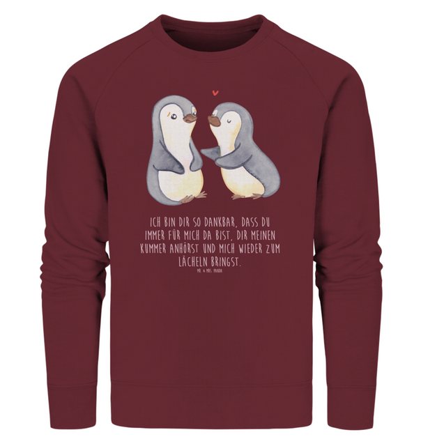 Mr. & Mrs. Panda Longpullover Größe XS Pinguine trösten - Burgundy - Gesche günstig online kaufen