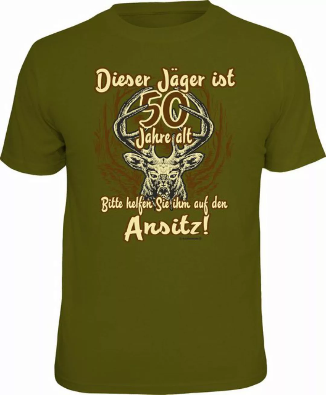 RAHMENLOS® T-Shirt dieser Jäger ist 50 Jahre alt, bitte helfen Sie... günstig online kaufen